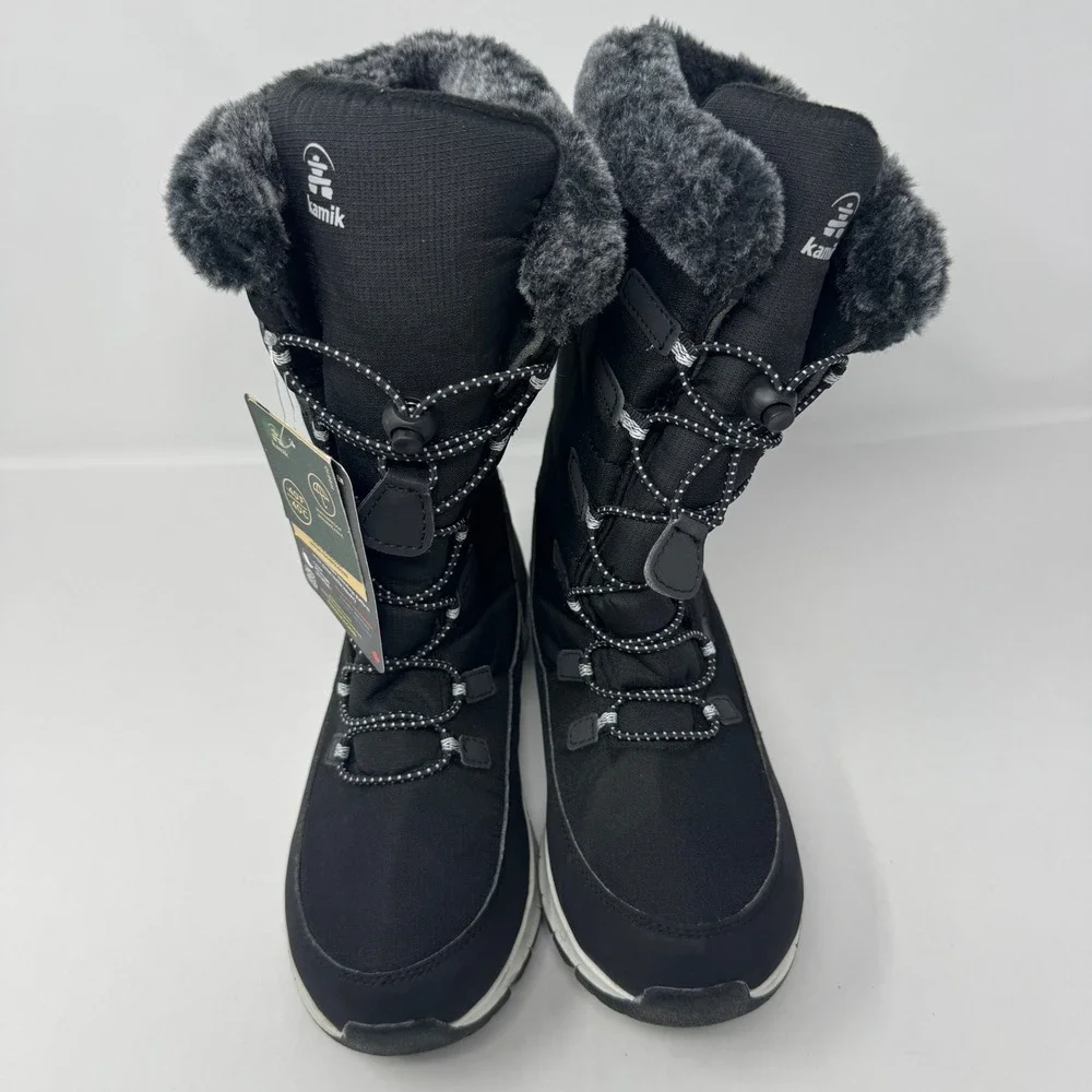 Kamik Prairie 2 Womens Black Waterproof Insulated Winter Snow Boots Size 7 NEW